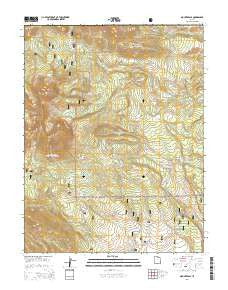 Mount Peale Utah Current topographic map, 1:24000 scale, 7.5 X 7.5 Minute, Year 2014
