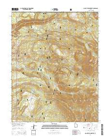 Mount Tukuhnikivatz Utah Current topographic map, 1:24000 scale, 7.5 X 7.5 Minute, Year 2014