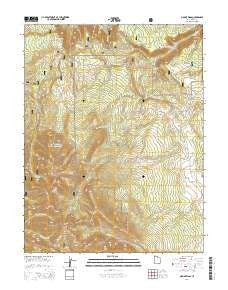 Mount Waas Utah Current topographic map, 1:24000 scale, 7.5 X 7.5 Minute, Year 2014