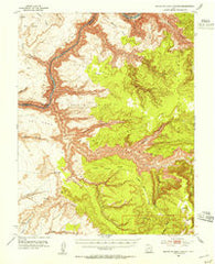 Mouth of Dark Canyon Utah Historical topographic map, 1:62500 scale, 15 X 15 Minute, Year 1952