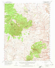 Mt Hillers Utah Historical topographic map, 1:62500 scale, 15 X 15 Minute, Year 1952