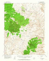 Mt Hillers Utah Historical topographic map, 1:62500 scale, 15 X 15 Minute, Year 1952