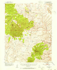 Mt Hillers Utah Historical topographic map, 1:62500 scale, 15 X 15 Minute, Year 1952