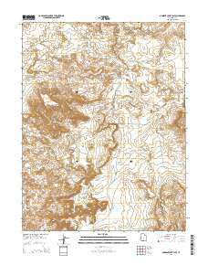 Mussentuchit Flat Utah Current topographic map, 1:24000 scale, 7.5 X 7.5 Minute, Year 2014