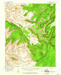 Natural Bridges Utah Historical topographic map, 1:62500 scale, 15 X 15 Minute, Year 1952