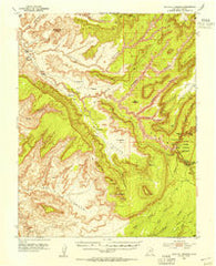 Natural Bridges Utah Historical topographic map, 1:62500 scale, 15 X 15 Minute, Year 1952