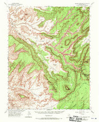 Natural Bridges Utah Historical topographic map, 1:62500 scale, 15 X 15 Minute, Year 1952
