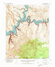Navajo Mountain Utah Historical topographic map, 1:62500 scale, 15 X 15 Minute, Year 1953