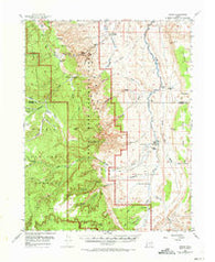 Notom Utah Historical topographic map, 1:62500 scale, 15 X 15 Minute, Year 1952