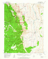 Notom Utah Historical topographic map, 1:62500 scale, 15 X 15 Minute, Year 1952