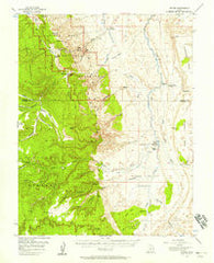 Notom Utah Historical topographic map, 1:62500 scale, 15 X 15 Minute, Year 1952