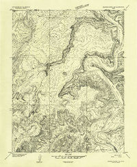 Orange Cliffs 1 NE Utah Historical topographic map, 1:24000 scale, 7.5 X 7.5 Minute, Year 1953