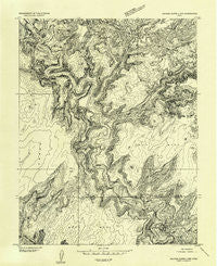 Orange Cliffs 3 NW Utah Historical topographic map, 1:24000 scale, 7.5 X 7.5 Minute, Year 1953