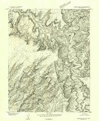 Orange Cliffs 3 SW Utah Historical topographic map, 1:24000 scale, 7.5 X 7.5 Minute, Year 1952