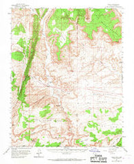 Paria Utah Historical topographic map, 1:62500 scale, 15 X 15 Minute, Year 1954