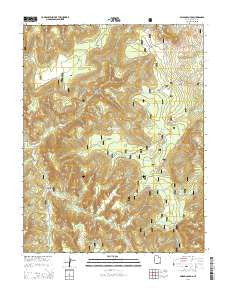 Poison Canyon Utah Current topographic map, 1:24000 scale, 7.5 X 7.5 Minute, Year 2014