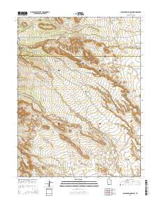 Poison Spring Bench Utah Current topographic map, 1:24000 scale, 7.5 X 7.5 Minute, Year 2014