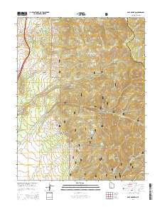 Pole Mountain Utah Current topographic map, 1:24000 scale, 7.5 X 7.5 Minute, Year 2014