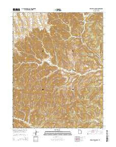Preacher Canyon Utah Current topographic map, 1:24000 scale, 7.5 X 7.5 Minute, Year 2014