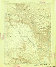 Price River Utah Historical topographic map, 1:250000 scale, 1 X 1 Degree, Year 1886
