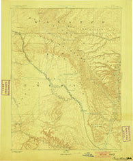 Price River Utah Historical topographic map, 1:250000 scale, 1 X 1 Degree, Year 1886