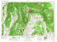 Price Utah Historical topographic map, 1:250000 scale, 1 X 2 Degree, Year 1956