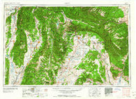 Price Utah Historical topographic map, 1:250000 scale, 1 X 2 Degree, Year 1960