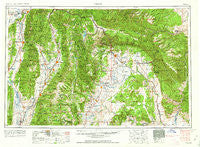Price Utah Historical topographic map, 1:250000 scale, 1 X 2 Degree, Year 1962