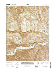 Rabbit Gulch Utah Current topographic map, 1:24000 scale, 7.5 X 7.5 Minute, Year 2014