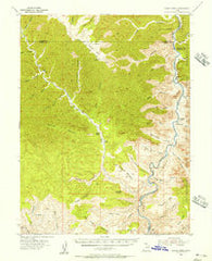 Range Creek Utah Historical topographic map, 1:62500 scale, 15 X 15 Minute, Year 1954