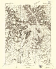 Red Plateau SW Utah Historical topographic map, 1:24000 scale, 7.5 X 7.5 Minute, Year 1953