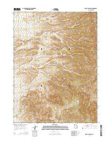 Rocky Pass Peak Utah Current topographic map, 1:24000 scale, 7.5 X 7.5 Minute, Year 2014