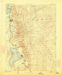 Salt Lake Utah Historical topographic map, 1:250000 scale, 1 X 1 Degree, Year 1885