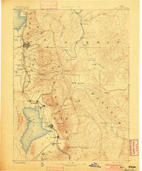 Salt Lake Utah Historical topographic map, 1:250000 scale, 1 X 1 Degree, Year 1885