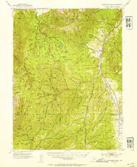 Santaquin Peak Utah Historical topographic map, 1:62500 scale, 15 X 15 Minute, Year 1952