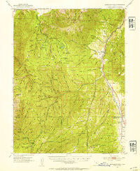 Santaquin Peak Utah Historical topographic map, 1:62500 scale, 15 X 15 Minute, Year 1952