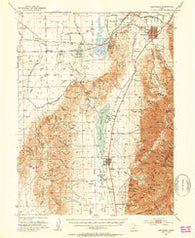 Santaquin Utah Historical topographic map, 1:62500 scale, 15 X 15 Minute, Year 1951