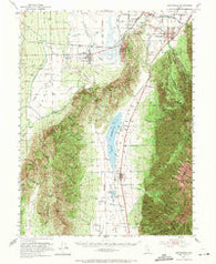 Santaquin Utah Historical topographic map, 1:62500 scale, 15 X 15 Minute, Year 1951