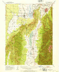 Santaquin Utah Historical topographic map, 1:62500 scale, 15 X 15 Minute, Year 1951