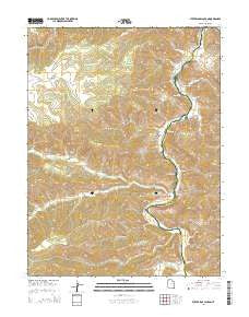 Steer Ridge Canyon Utah Current topographic map, 1:24000 scale, 7.5 X 7.5 Minute, Year 2014
