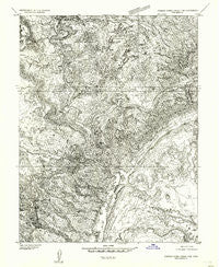 Stinking Spring Creek 3 SW Utah Historical topographic map, 1:24000 scale, 7.5 X 7.5 Minute, Year 1954