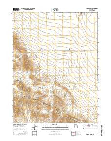 Tabbys Peak SE Utah Current topographic map, 1:24000 scale, 7.5 X 7.5 Minute, Year 2014