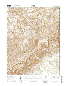 Temple Mountain Utah Current topographic map, 1:24000 scale, 7.5 X 7.5 Minute, Year 2014