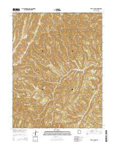Tepee Canyon Utah Current topographic map, 1:24000 scale, 7.5 X 7.5 Minute, Year 2014