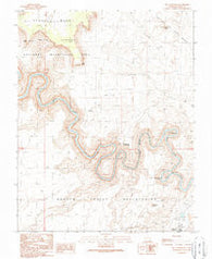 The Goosenecks Utah Historical topographic map, 1:24000 scale, 7.5 X 7.5 Minute, Year 1989