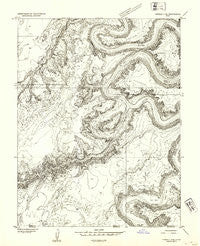 Tidwell 4 SE Utah Historical topographic map, 1:24000 scale, 7.5 X 7.5 Minute, Year 1952