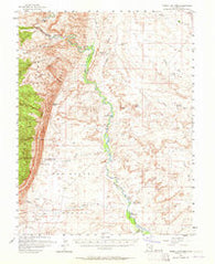 Tidwell Bottoms Utah Historical topographic map, 1:62500 scale, 15 X 15 Minute, Year 1954