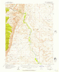 Tidwell Bottoms Utah Historical topographic map, 1:62500 scale, 15 X 15 Minute, Year 1954