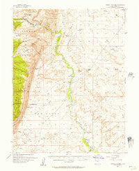 Tidwell Bottoms Utah Historical topographic map, 1:62500 scale, 15 X 15 Minute, Year 1954