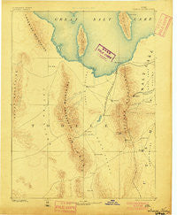 Tooele Valley Utah Historical topographic map, 1:250000 scale, 1 X 1 Degree, Year 1885
